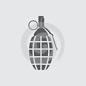 Hand grenade icon. Vector illustration